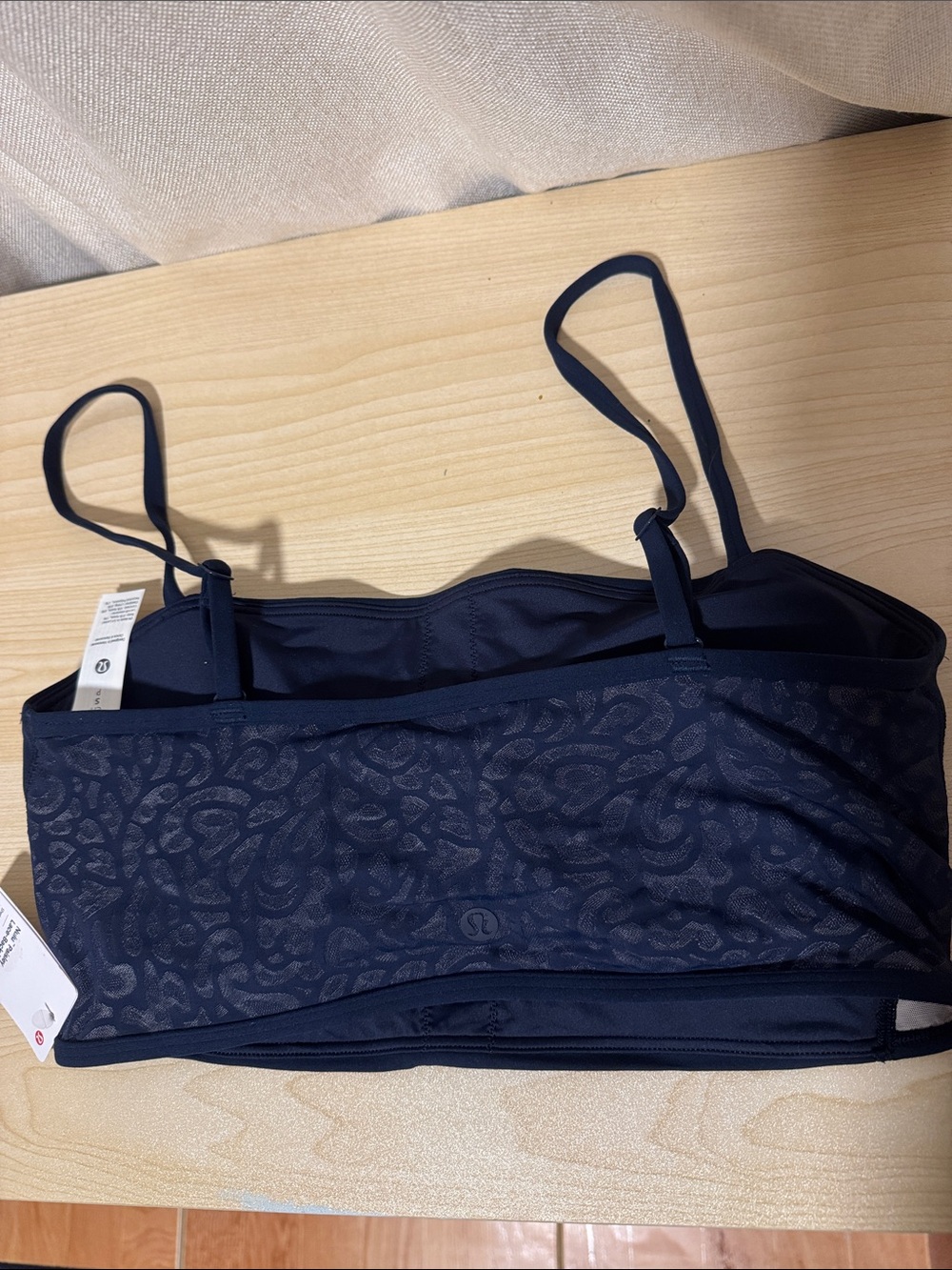 BNWT Lululemon athletica navy blue cropped adjustable straps sports bra - Picture 5 of 6